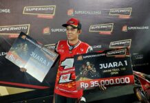 Rider Asal Surabaya Raih Double Winner di Kejurnas Supermoto 2024 Pebalap asal Jawa Timur Tommy Salim raih double winner di Superchallenge Supermoto Race 2024 Seri Kejurnas di Sirkuit Boyolali.(Solokini/Damai Kuncoro)
