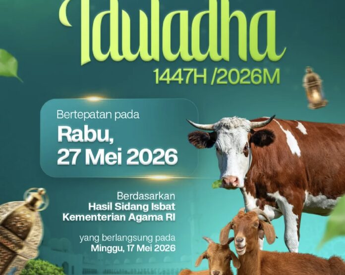 Pemerintah menetapkan Idul Adha jatuh pada Rabu 27 Mei 2026. foto: Instagram/kemenag_ri Pemerintah menetapkan Idul Adha jatuh pada Rabu 27 Mei 2026. foto: Instagram/kemenag_ri